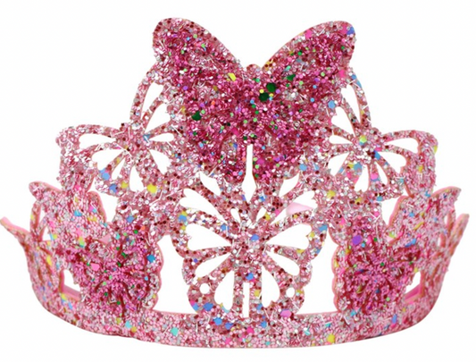 Soft Glitter Butterfly Crown