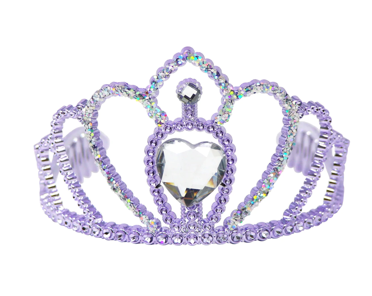 Princess Violet Crown With Heart And Gemstone