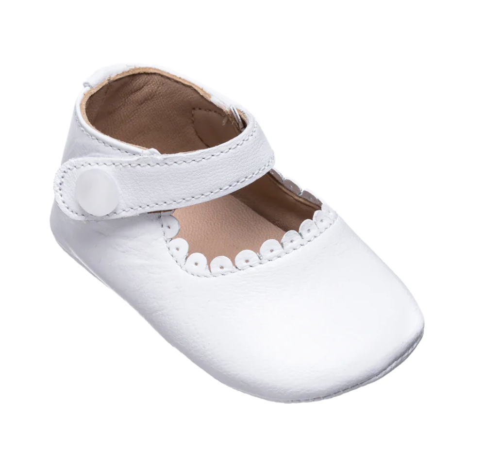 Baby Mary Janes White Leather