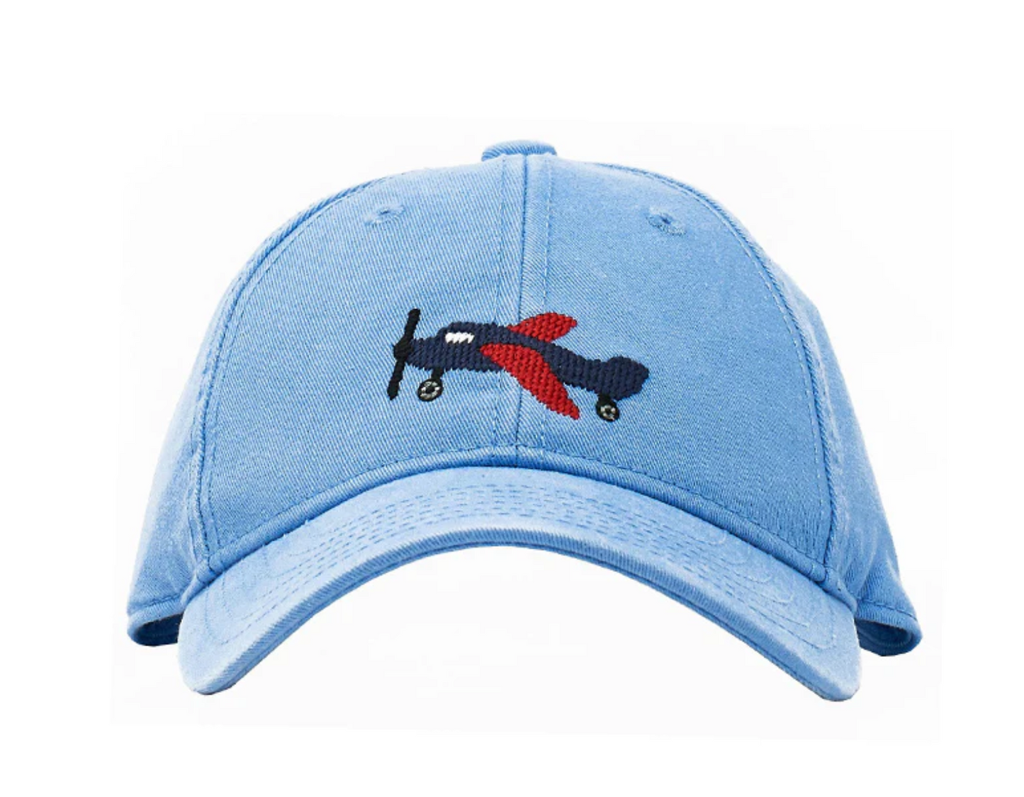 Airplane on Light Blue Baseball Hat