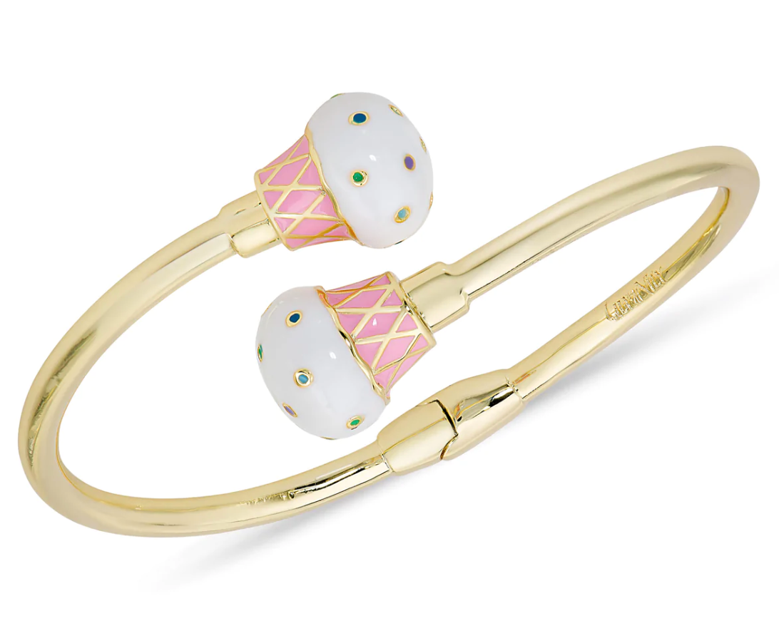 18k Gold Plated Cupcake Bypass Bangle