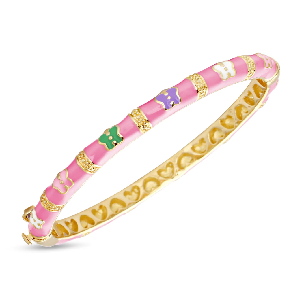 Bamboo Butterfly Bangle - Pink