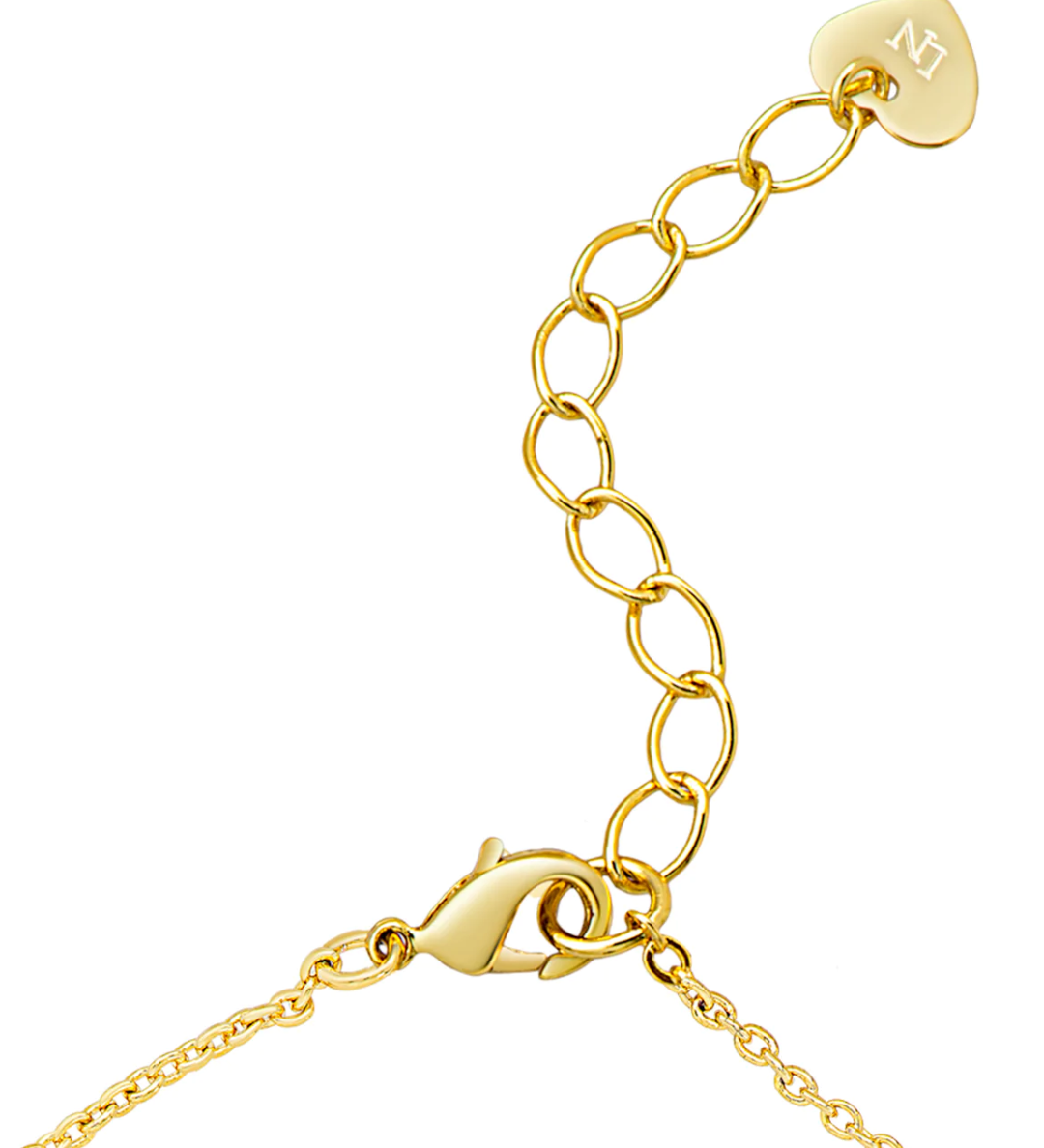 Gold Plated Bow Twist & CZ Necklace