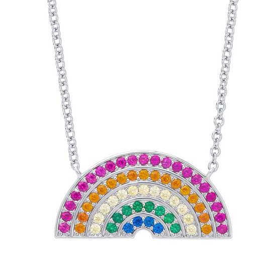 Rainbow CZ Necklace