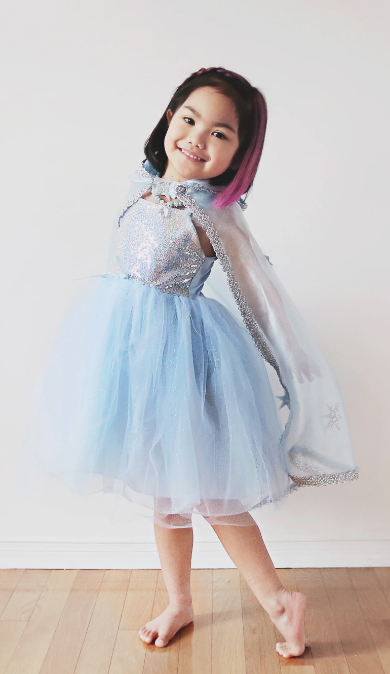 Sequins Princess Dress, Blue