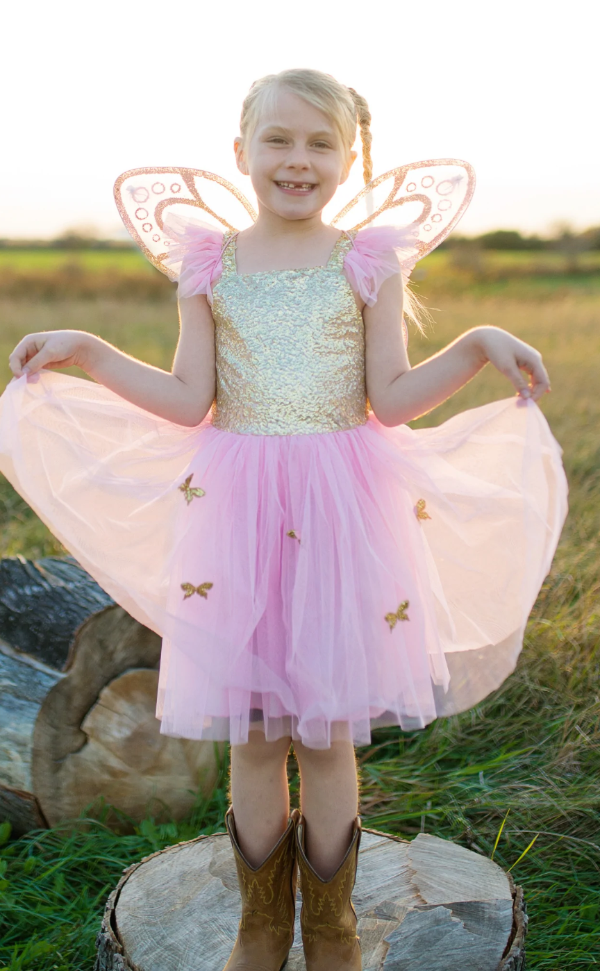 Gold Butterfly Dress & Wings