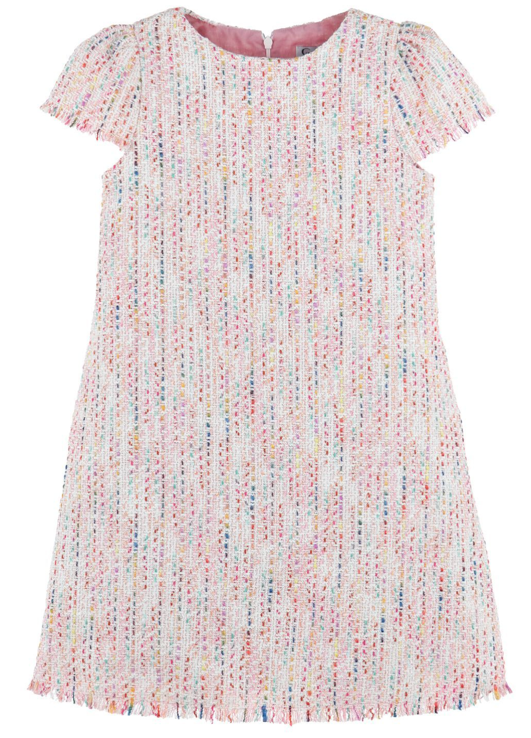 Pink Boucle Shift Dress