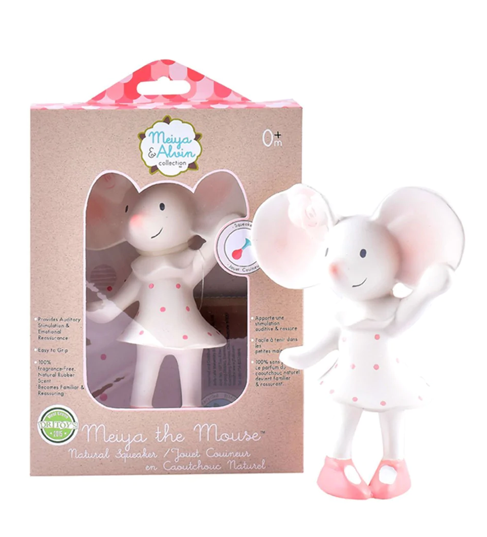 Meiya the Mouse All-Rubber Squeaker Toy