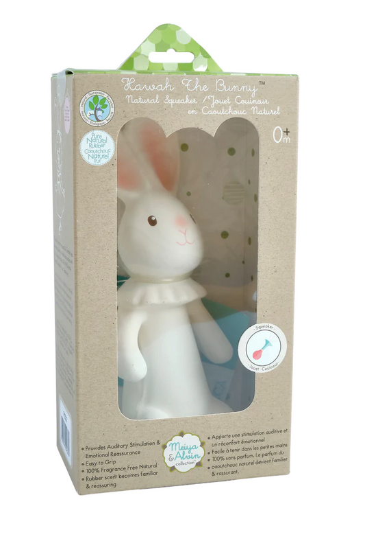Havah the Bunny Natural Rubber Squeaker Toy