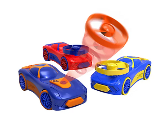 Spinz Pull-Back Race Car with Flying Disk