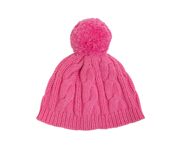 Collins Cable Knit Hat Hamptons Hot Pink