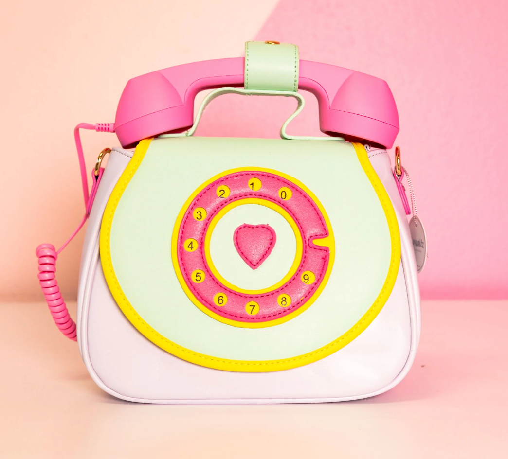 Ring Ring Phone Handbag- Cotton Candy Mint Green