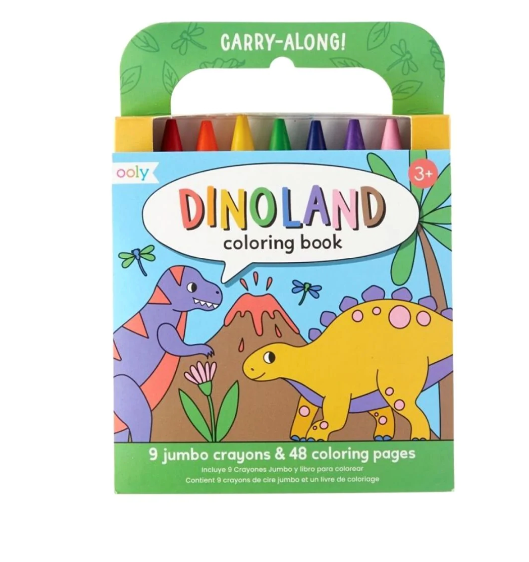 Carry Along Crayon & Coloring Book Kit- Dinoland
