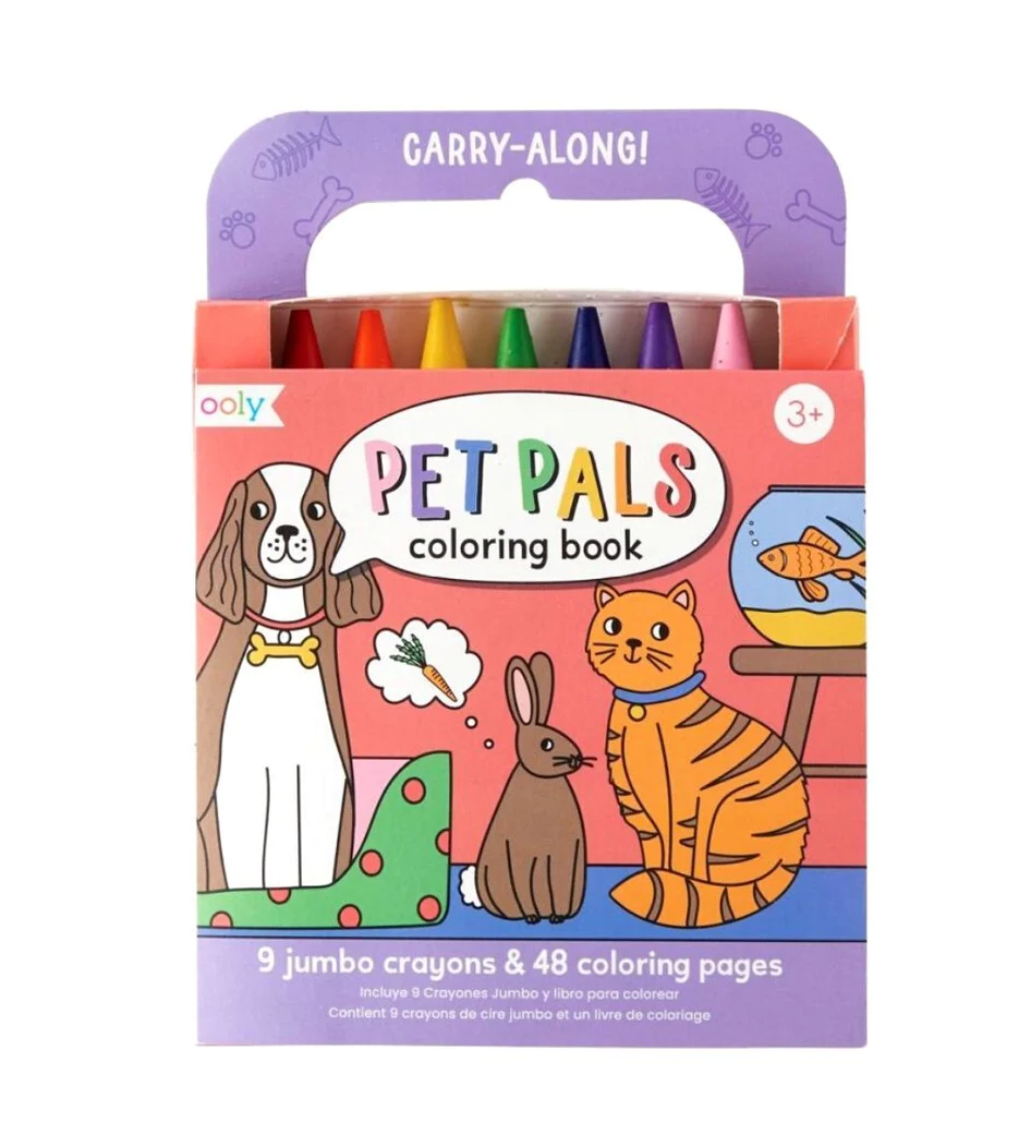 Carry Along Crayon & Coloring Book Kit- Pet Pals