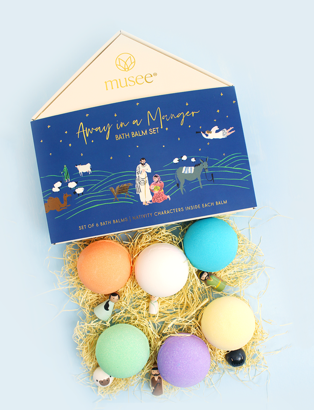 Away in a Manger- 6 Bath Bomb Set