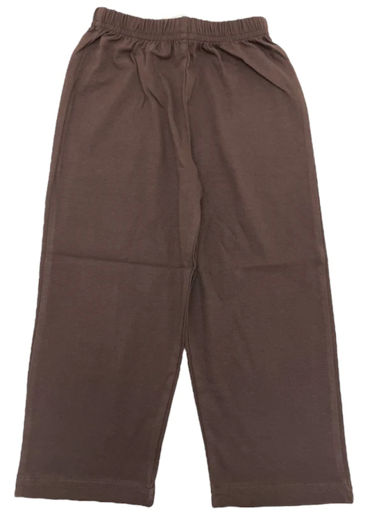 Jersey Solid Straight Pants - Chocolate