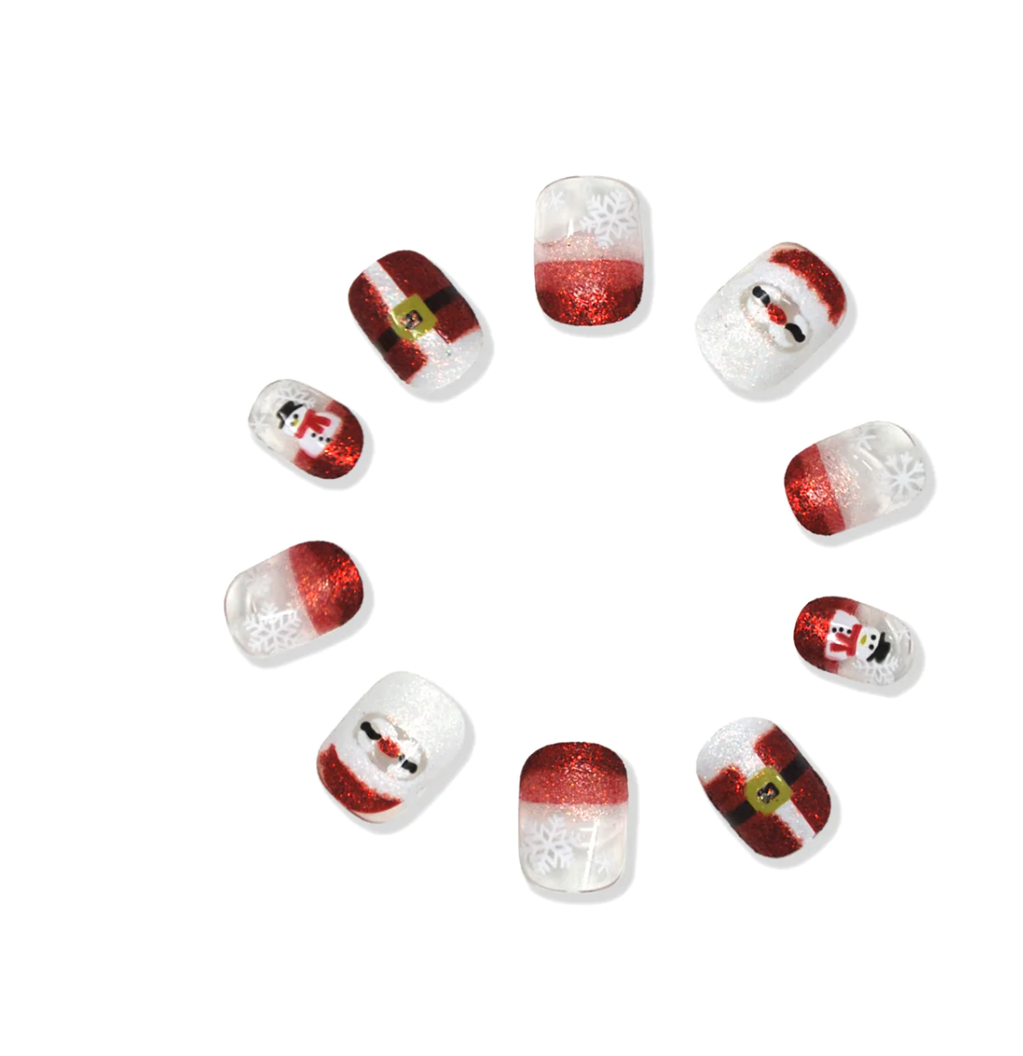 Festive Christmas Press On Nails