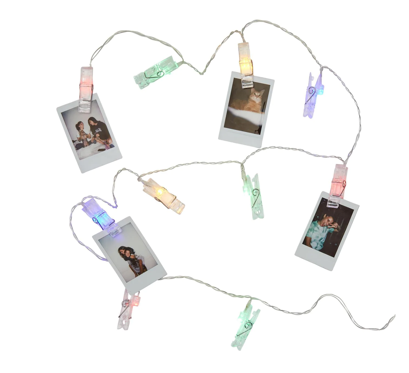Rainbow LED Light Up Gallery Clips