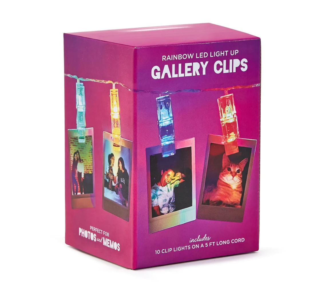 Rainbow LED Light Up Gallery Clips