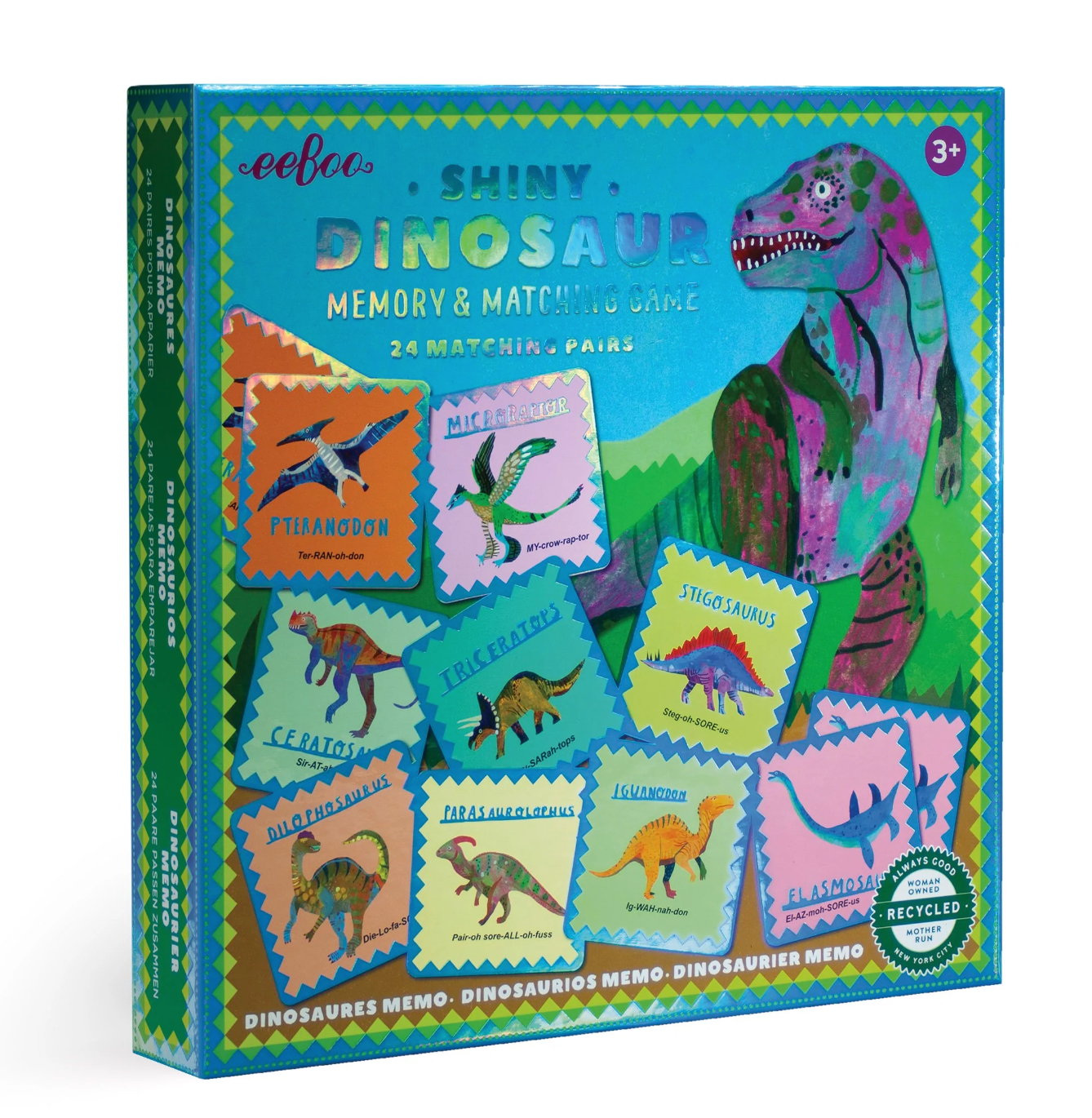 Shiny Dinosaur Memory Matching Game