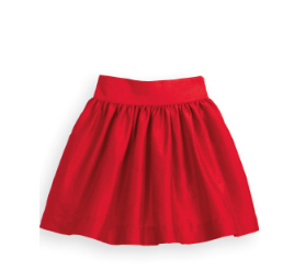 Party Skirt Red Taffeta