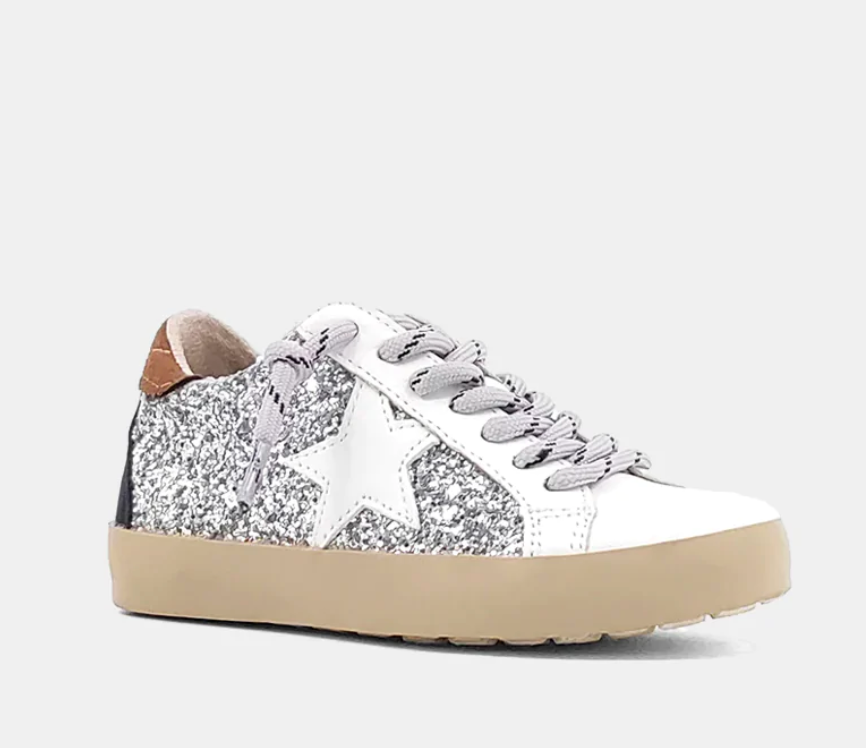 Paula Toddler Silver Sparkle Sneakers