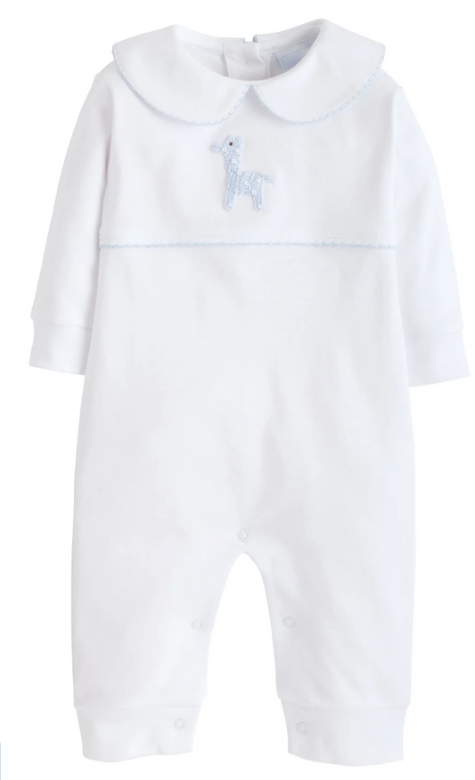 Blue Giraffe Crochet Playsuit