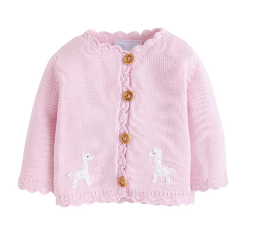 Pink Giraffe Crochet Sweater