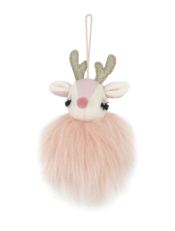 Pink Reindeer Ornament