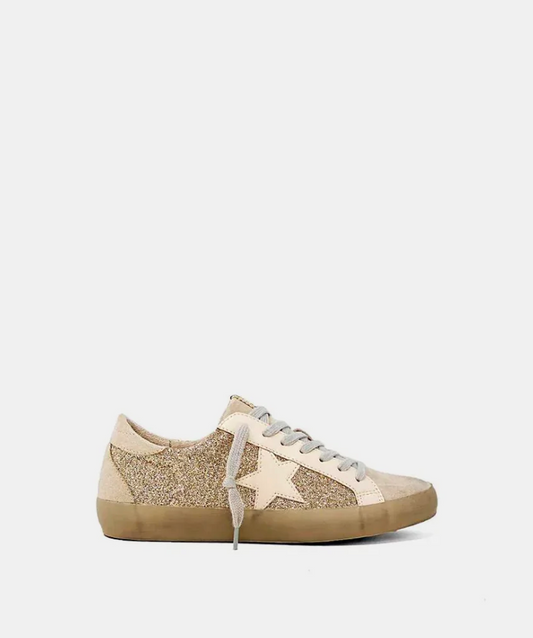 Paula Toddler Gold Sparkle Sneakers