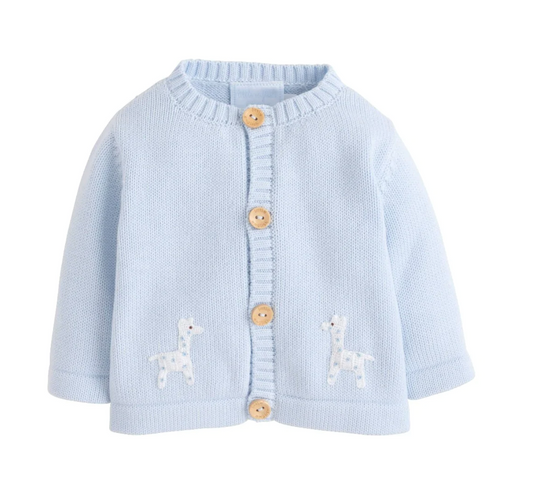 Blue Giraffe Crochet Sweater