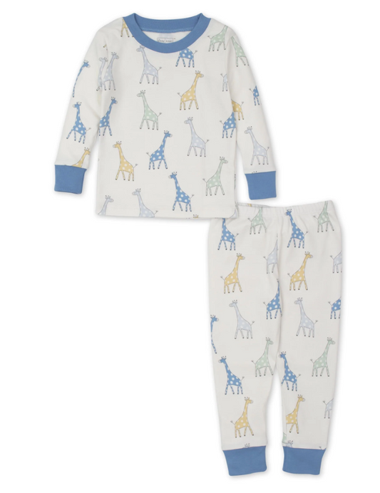 Blue Giraffe Pajama Set