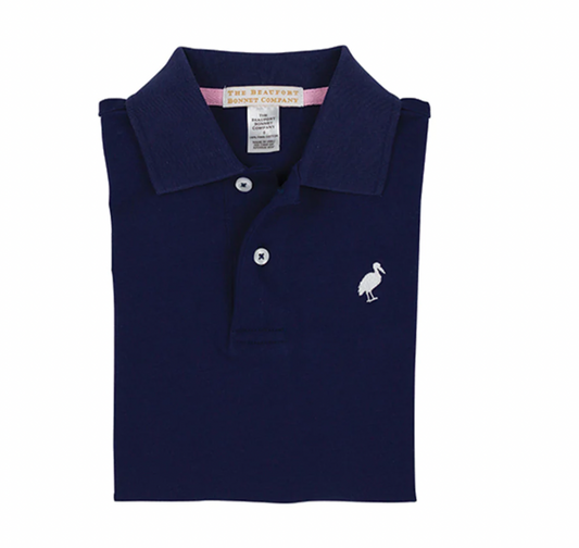 Prim & Proper Polo SS Pima Nantucket Navy/Multicolor