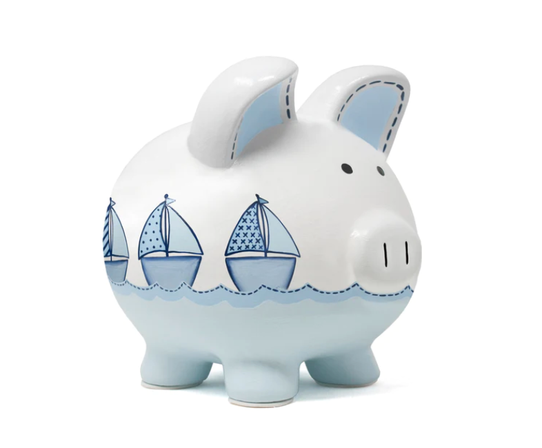 Triple Sailboat Piggy Bank