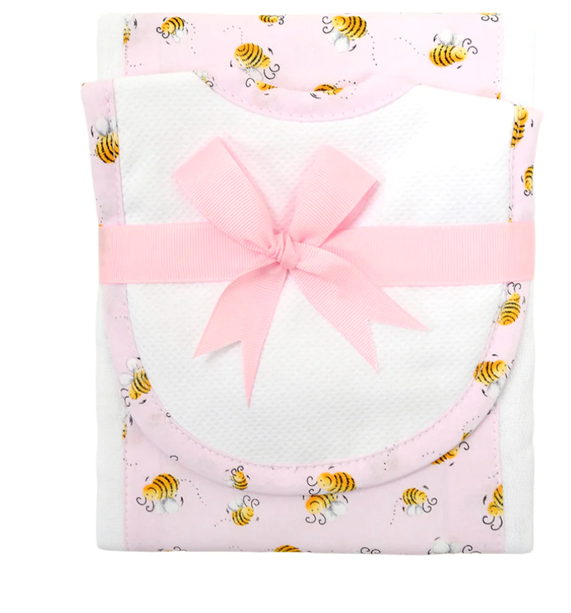 Bumble Bee Drooler Bib & Burp Set