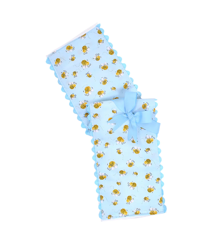 Bumble Bee Fancy Fabric Burp