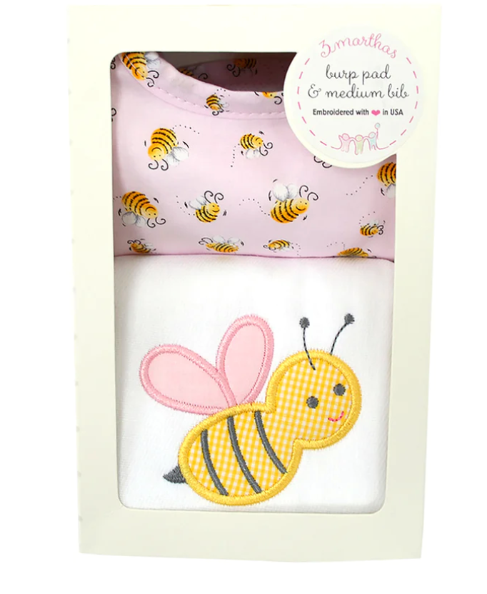 Bumble Bee Bib & Burp Box Set