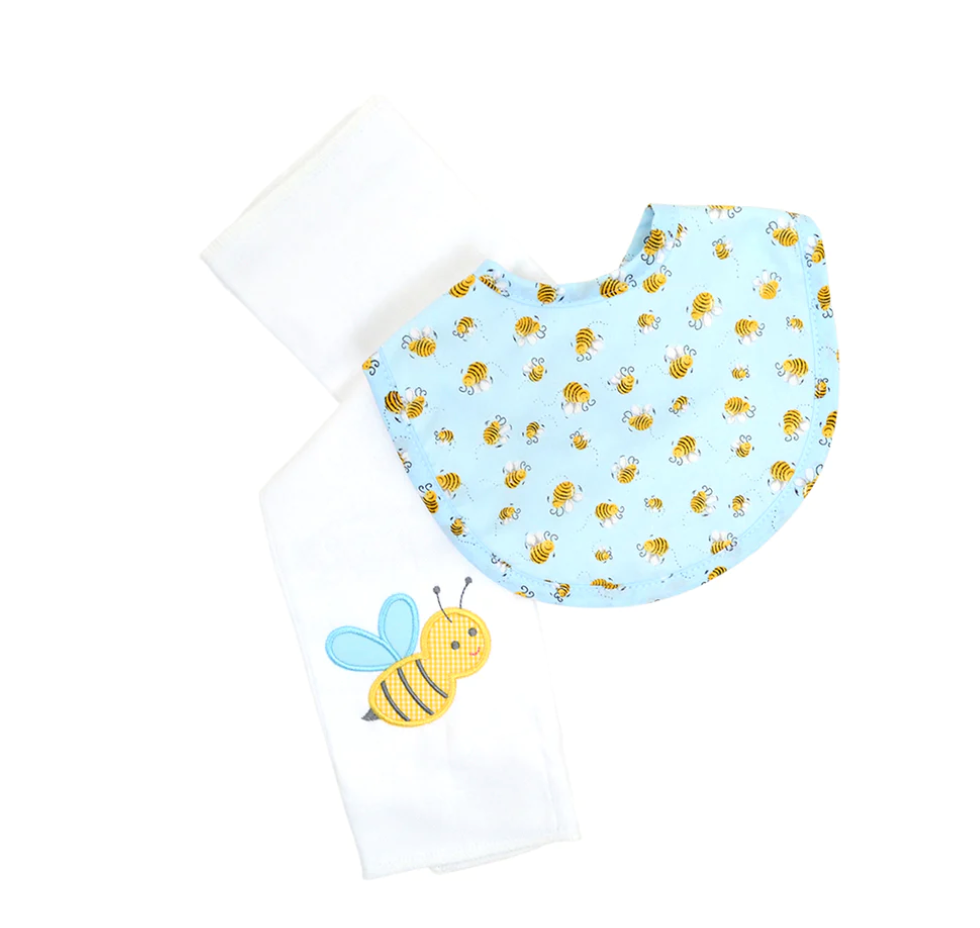 Bumble Bee Bib & Burp Box Set