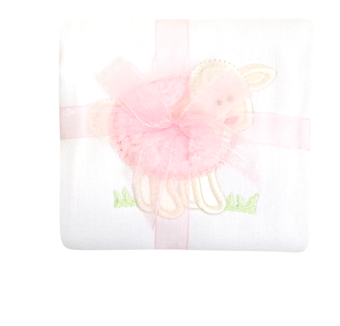 Lamb Applique Burp Cloth