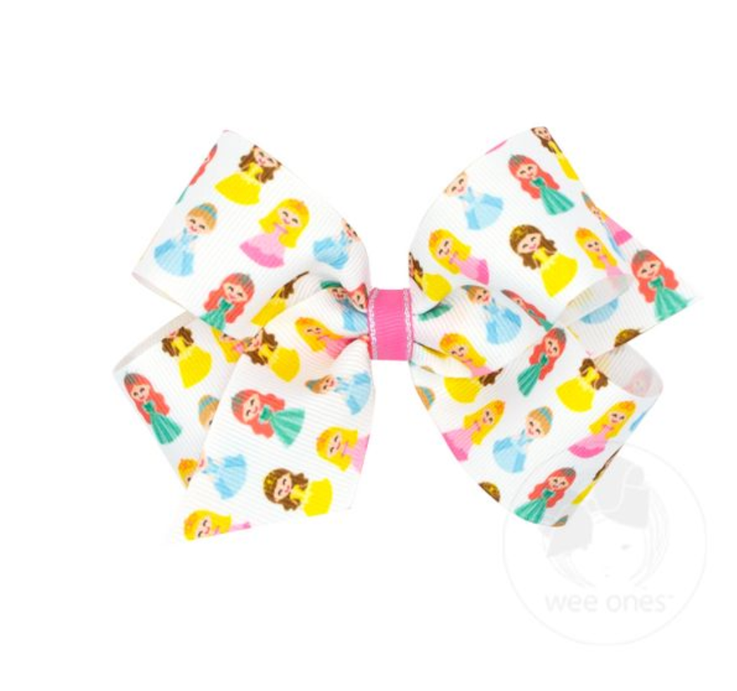 Medium Princess & Dance Printed Bow