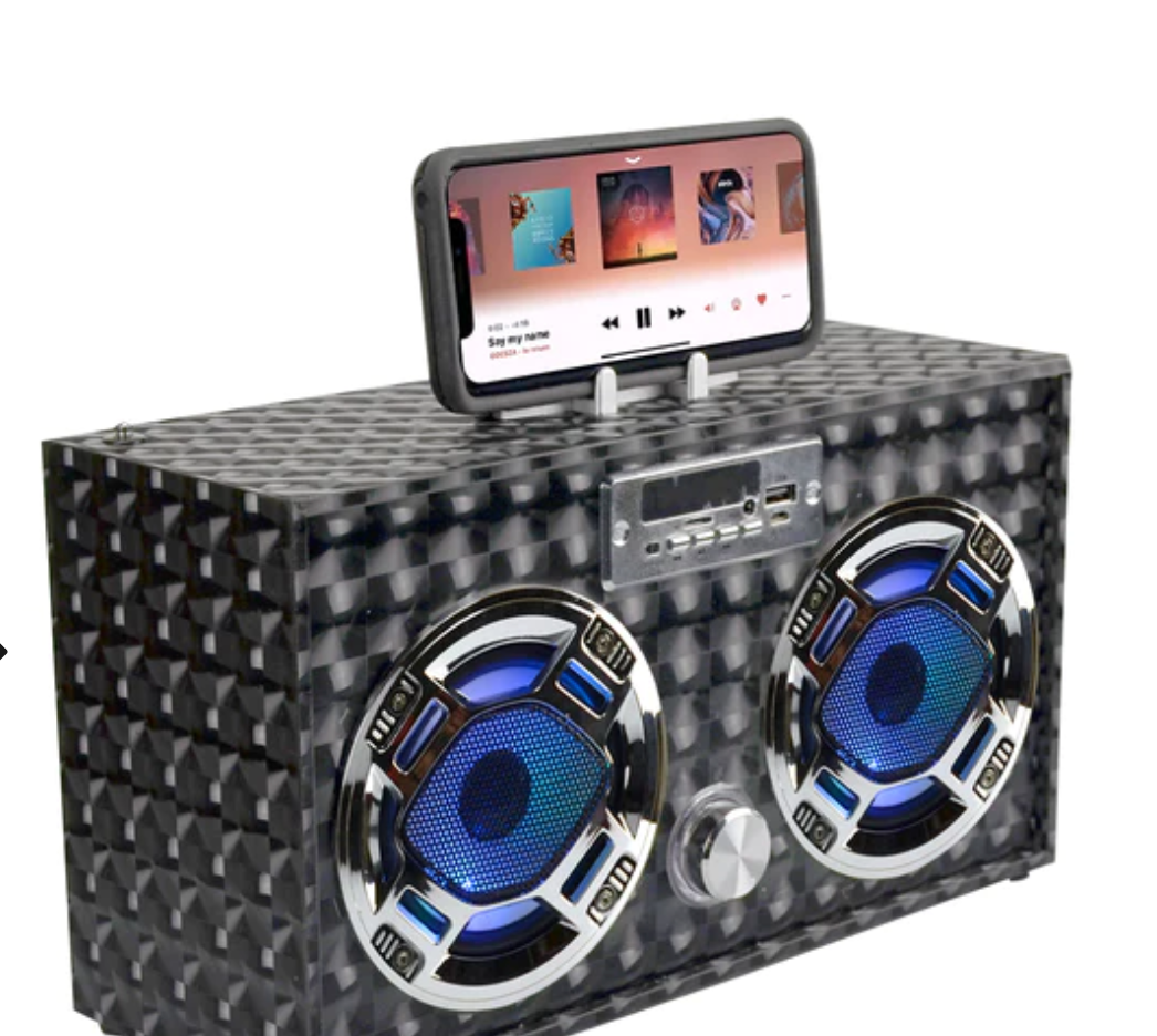 Black Wireless Bluetooth Boombox