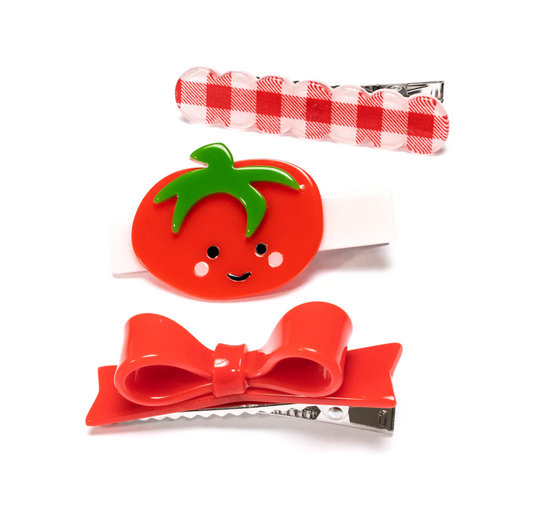 Juicy Red Tomato Alligator Clips (Set of 3)