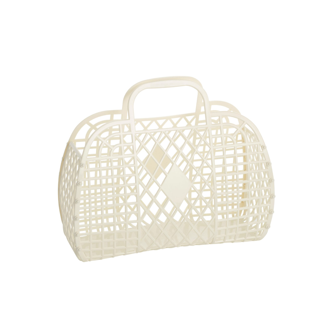 Retro Basket Small Cream