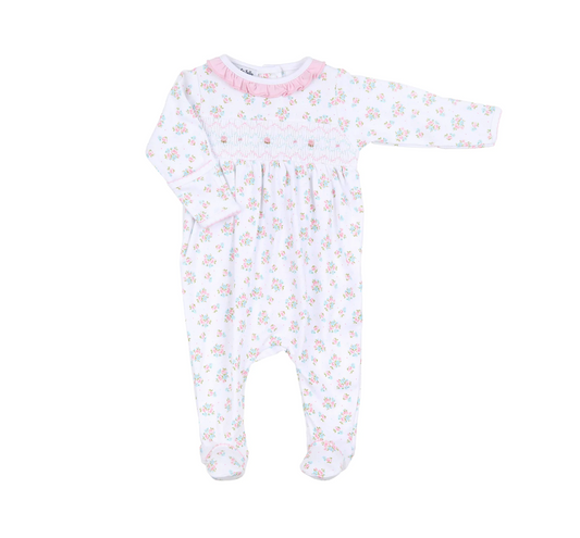 Annalise's Classic Pink Smocked Footie