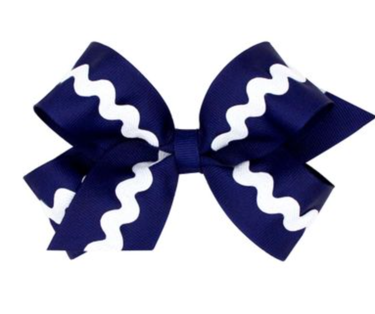 Grosgrain Bow with Ricrac Medium