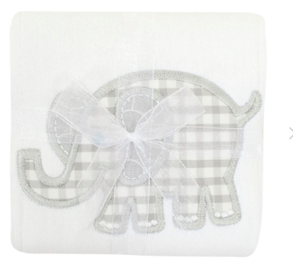 Burp Pad Grey Elephant