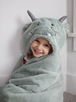 Dax Dragon Plush Hooded Blanket