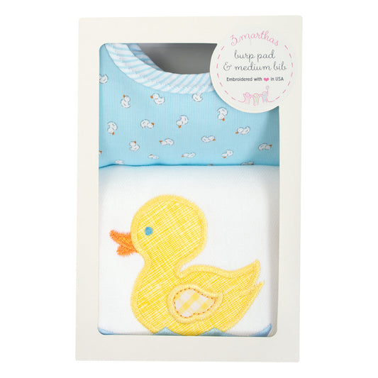 Yellow Duck Bib/Burp Box Set