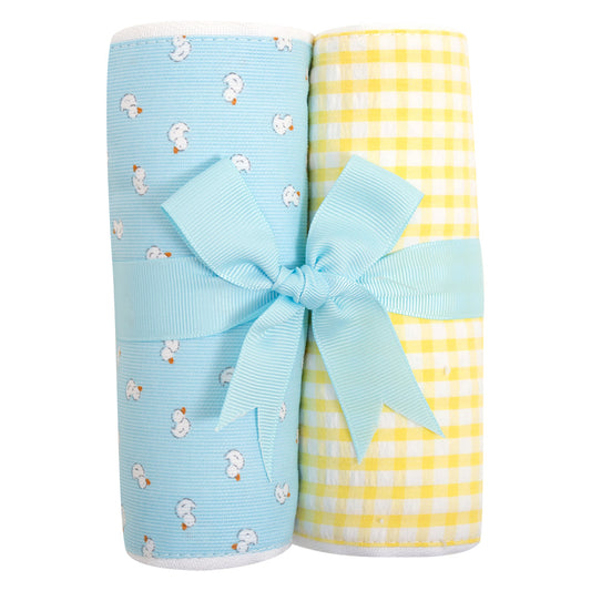 Duck Set of 2 Fabric Burps