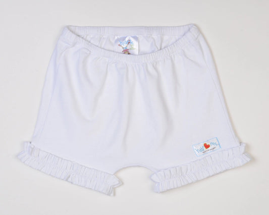 Hide-ees White With Ruffle
